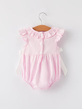 Load image into Gallery viewer, Pink Smocked Church Christ Bishop Christening Romper
