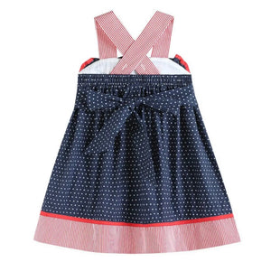 Navy and Red Americana Dress - Image #2