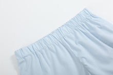 Load image into Gallery viewer, Light Blue USA Flag Smocked T-Shirt and Shorts Set
