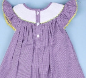 Mardi Gras Smocked Bishop Dress