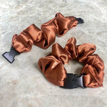 Load image into Gallery viewer, Buckle Scrunchie - Neutral Colors - No Snagging, No Tangles
