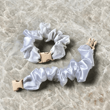 Load image into Gallery viewer, Buckle Scrunchie - Neutral Colors - No Snagging, No Tangles
