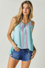 Load image into Gallery viewer, PRINTED SLEEVELESS RUFFLE TANK TOP - Image #7
