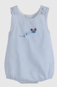 Light Blue Airplane Bubble Romper - Image #1