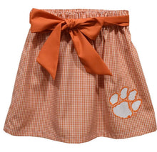 Load image into Gallery viewer, Clemson Tigers Embroidered Orange Gingham - Image #1
