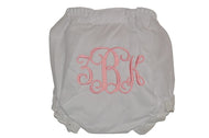 Personalized Baby Bloomers, Monogramed Diaper Cover, Interlocking Script Font Bloomers, Quick Ship