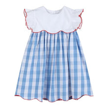 Load image into Gallery viewer, Lil cactus Red, White and Blue Flutter Dress
