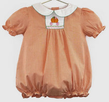 Load image into Gallery viewer, Smocked Girl Pumpkin Bubble - Image #1
