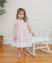 Load image into Gallery viewer, Light Pink Easter Bunny Smocked
Bishop Dress
