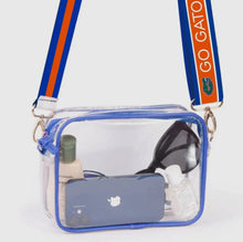 Load image into Gallery viewer, Bridget Clear Purse with Reversible Patterned Shoulder Straps - Image #10
