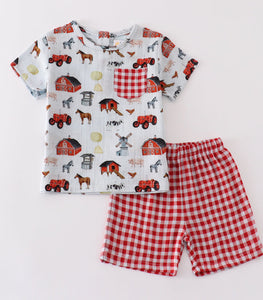 Premium Farm muslin boy shorts set