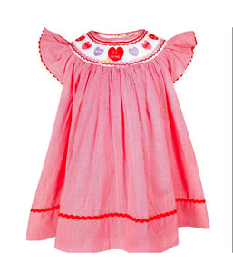 Baby Toddler Little Girls Valentines Day Love Heart Classic Bishop Dress