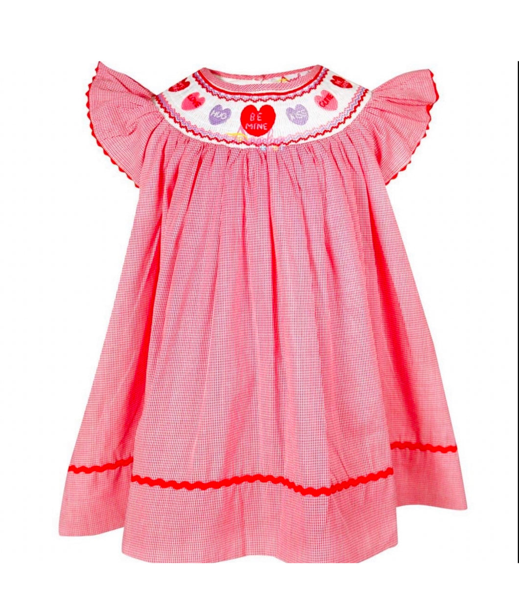 Baby Toddler Little Girls Valentines Day Love Heart Classic Bishop Dress