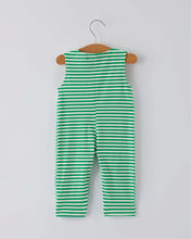 Load image into Gallery viewer, Christmas Tree Smocked Green Stripe Baby Boy Romper-Ships 10/10
