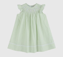 Load image into Gallery viewer, Honeydew Green Bunny Smocked
Bishop Dress
