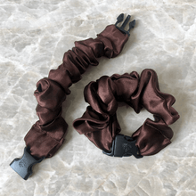 Load image into Gallery viewer, Buckle Scrunchie - Neutral Colors - No Snagging, No Tangles
