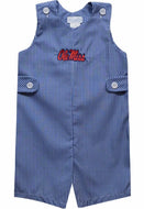 ETA 7/7-Ole Miss Rebels Embroidered Navy Gingham Boys - Image #1