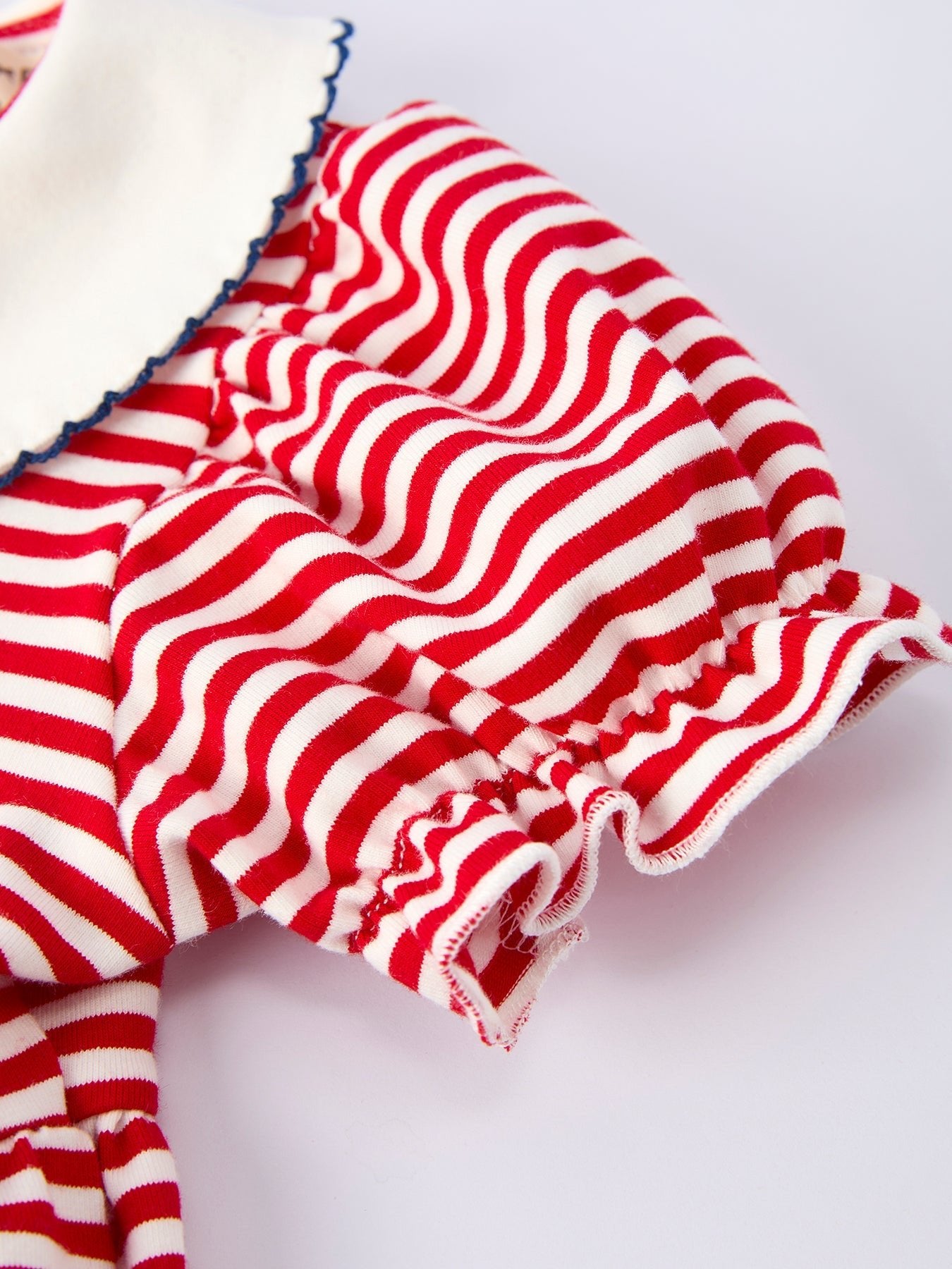 4th of july Bow Applique Striped Dress - Abbies Place