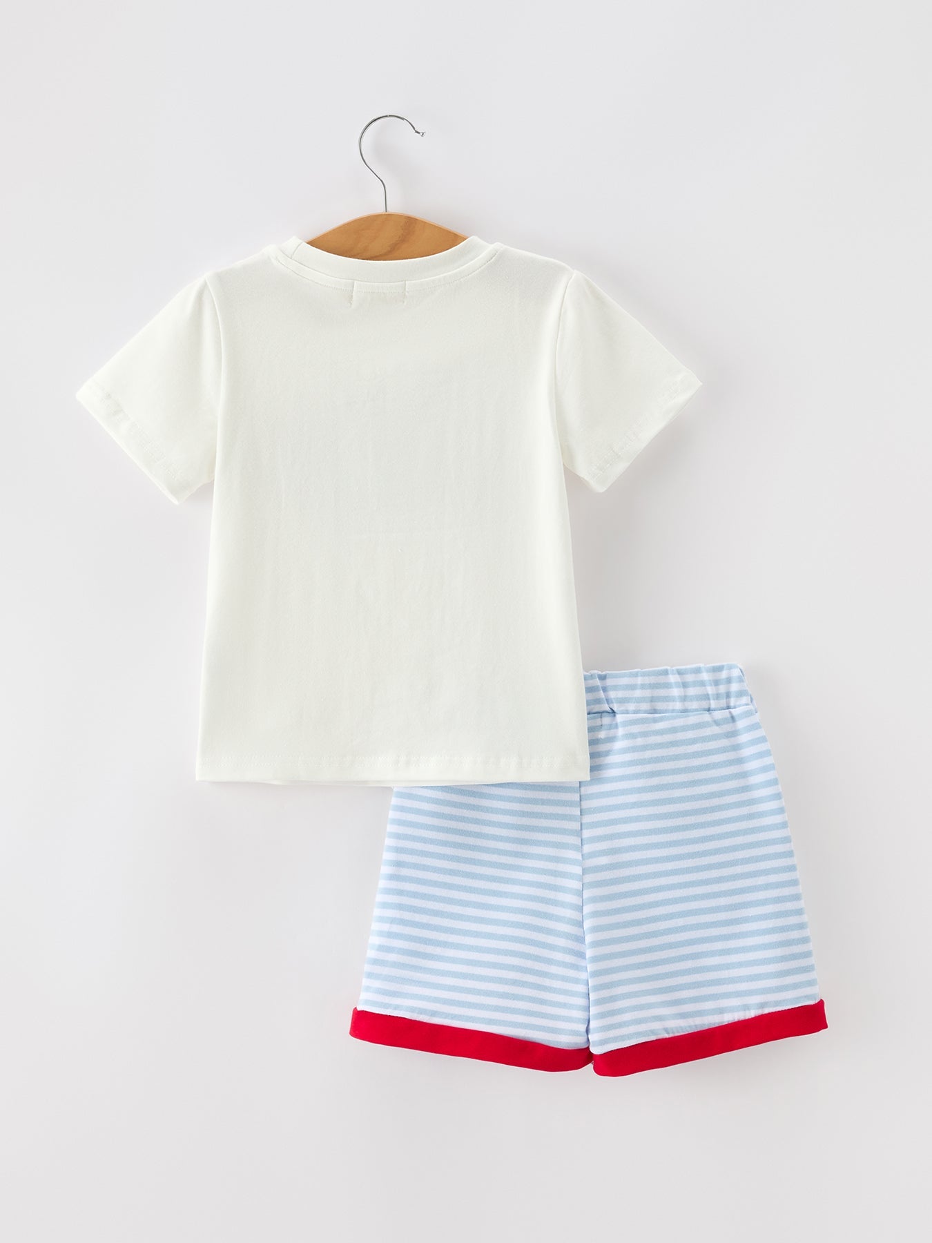 4th of July Flag Applique Boy Top and Shorts Set - Abbies Place