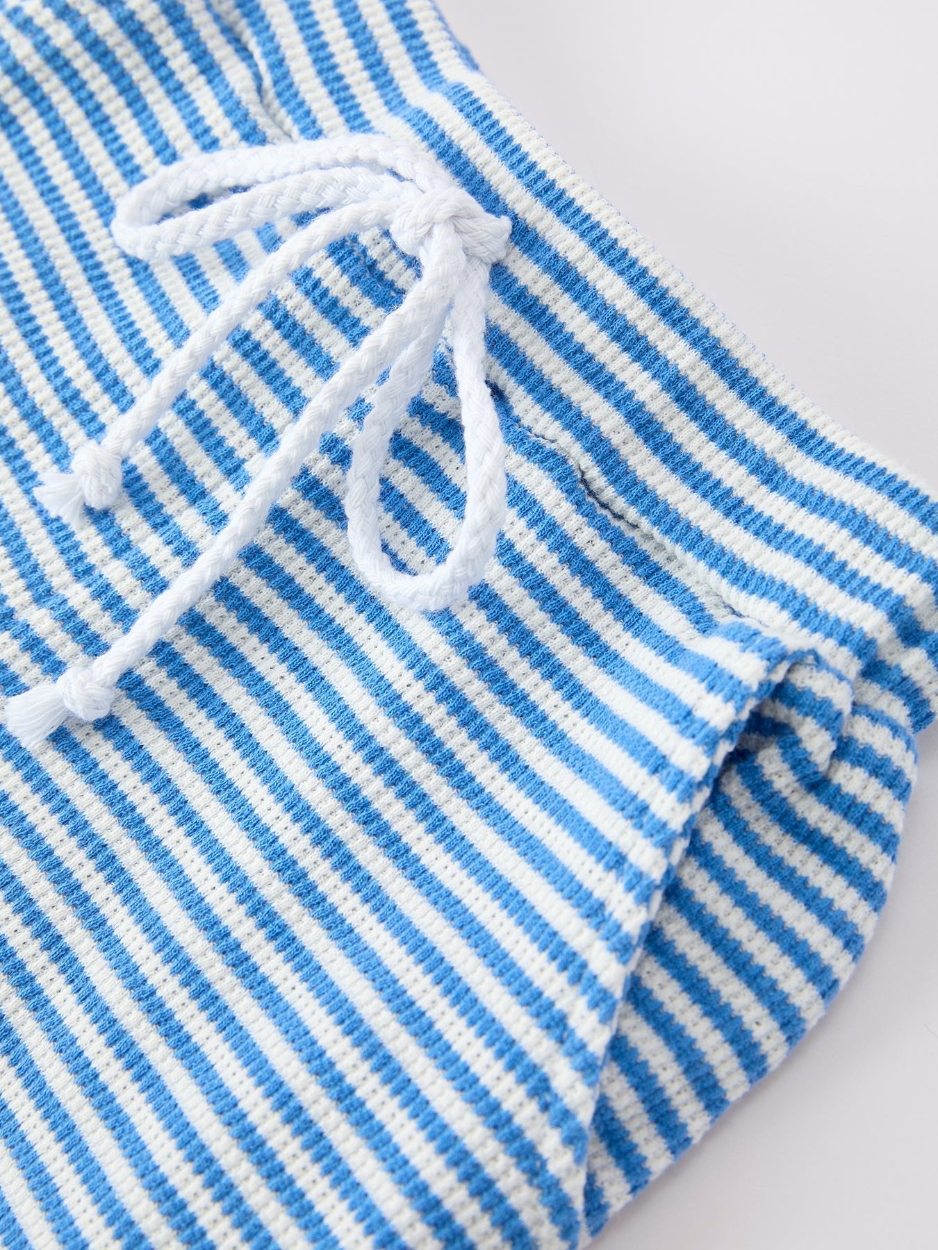 4th of July Flag Chenille Boys Set Blue Stripe Shorts - Abbies Place