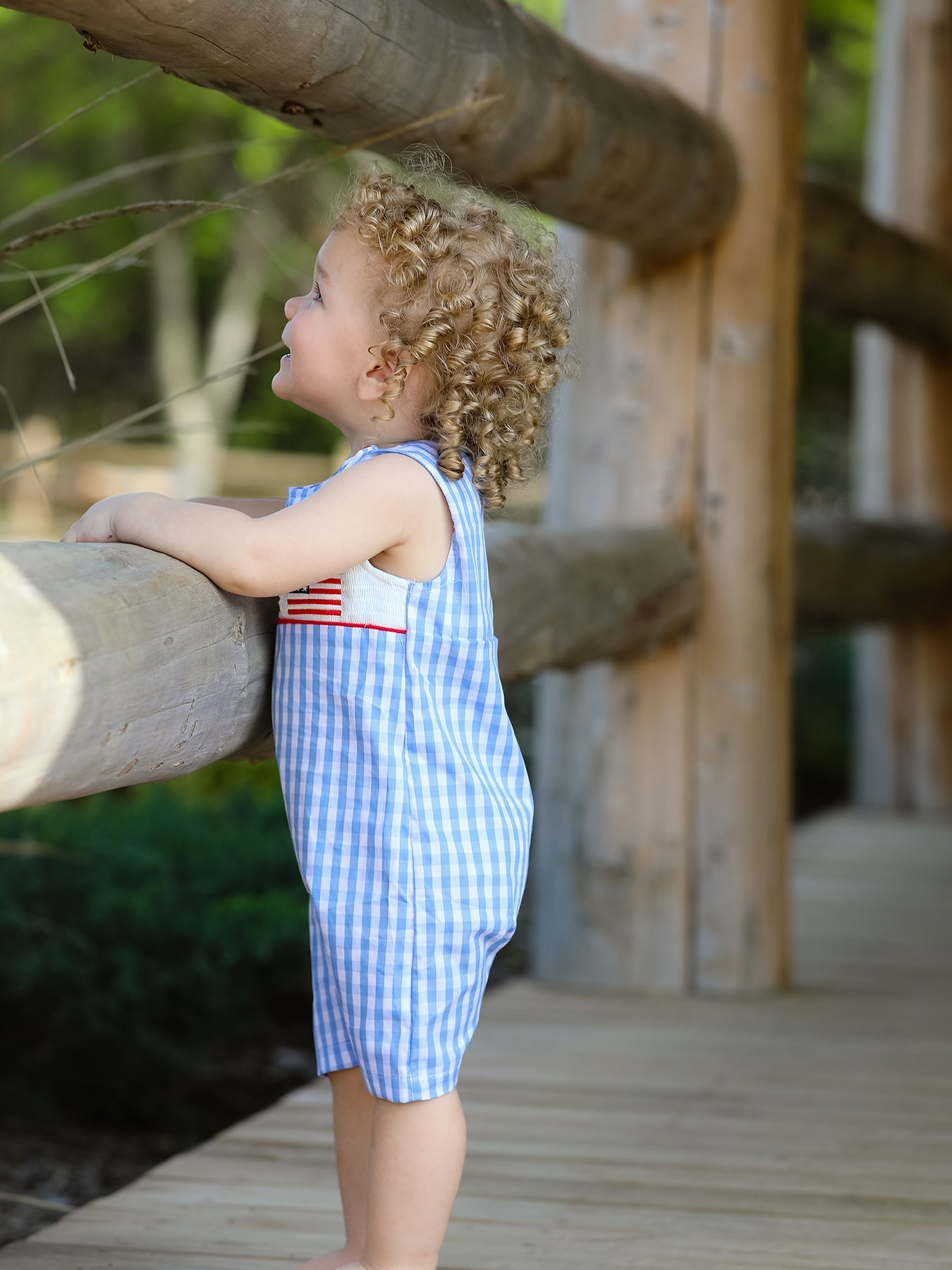 4th of july Flag Embroidery Smocking Boys Romper - Abbies Place