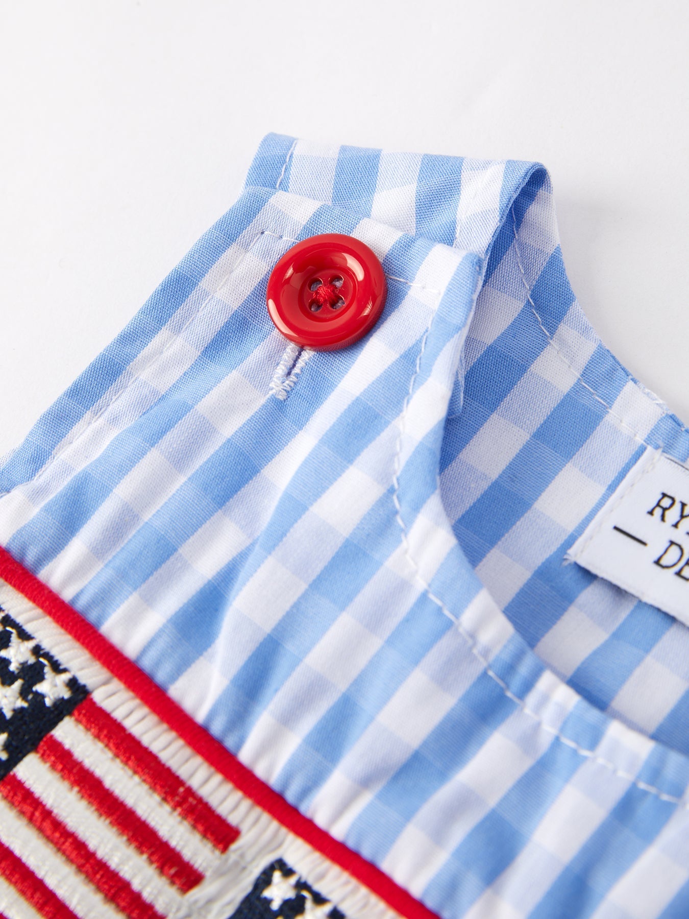 4th of july Flag Embroidery Smocking Boys Romper - Abbies Place