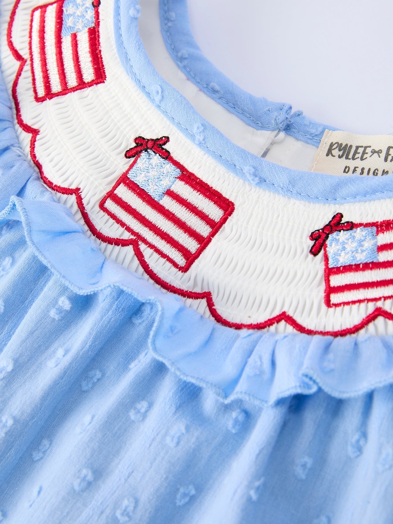 4th of July Flag Girls Bloomer Set Ruffle Collar - Abbies Place