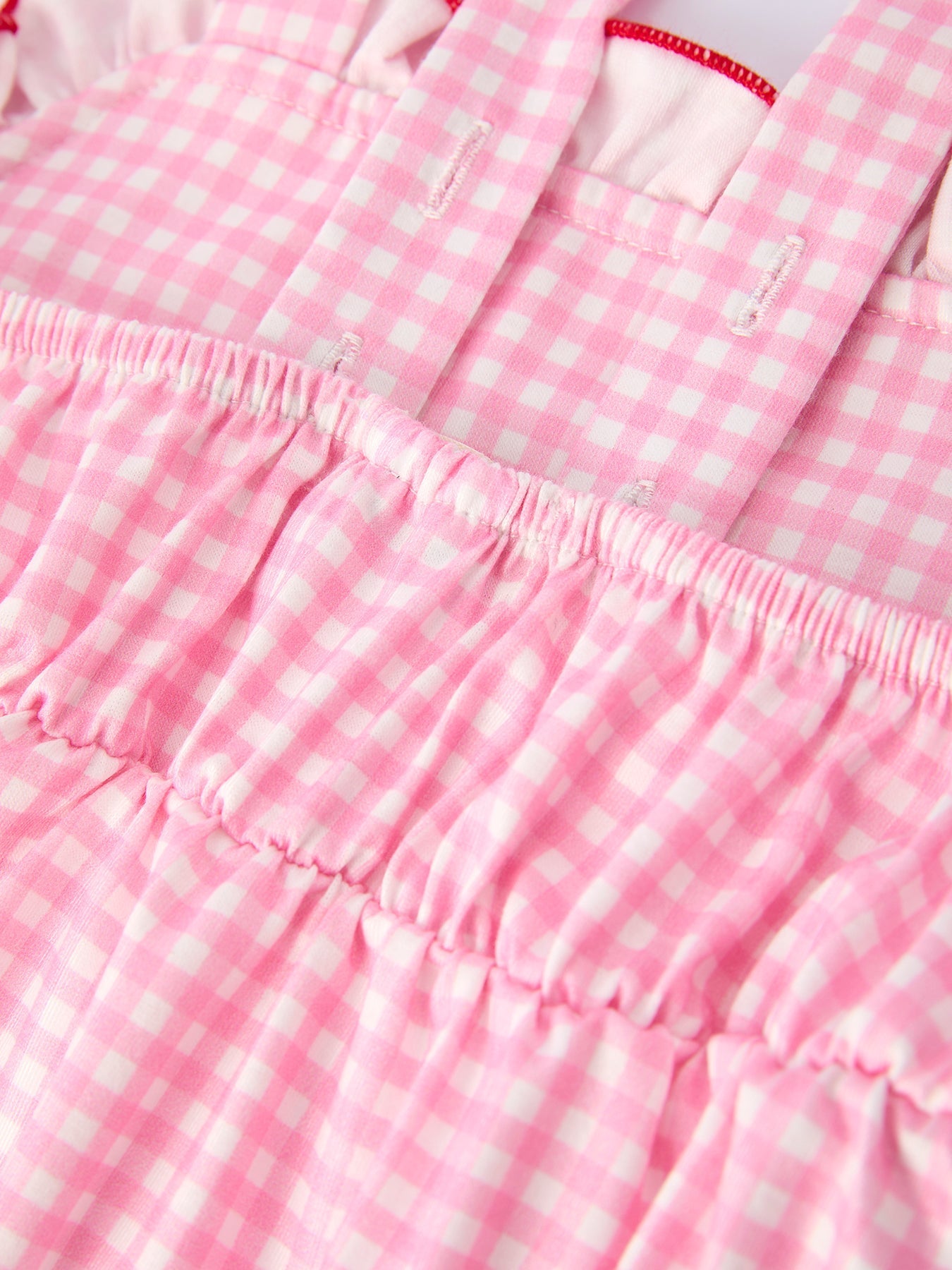 4th of July Plaid Girls Dress Bow Ruffle - Abbies Place