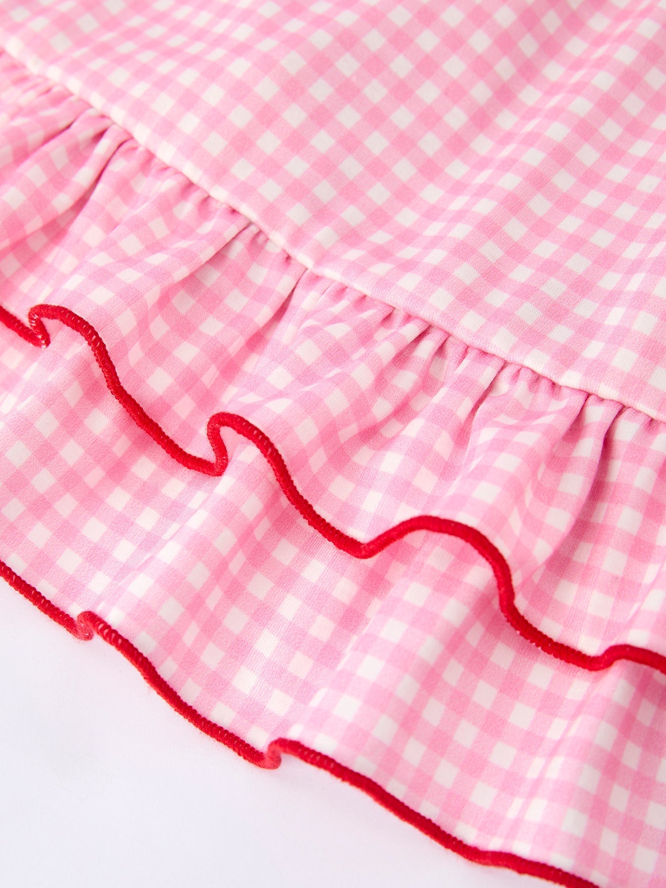 4th of July Plaid Girls Dress Bow Ruffle - Abbies Place