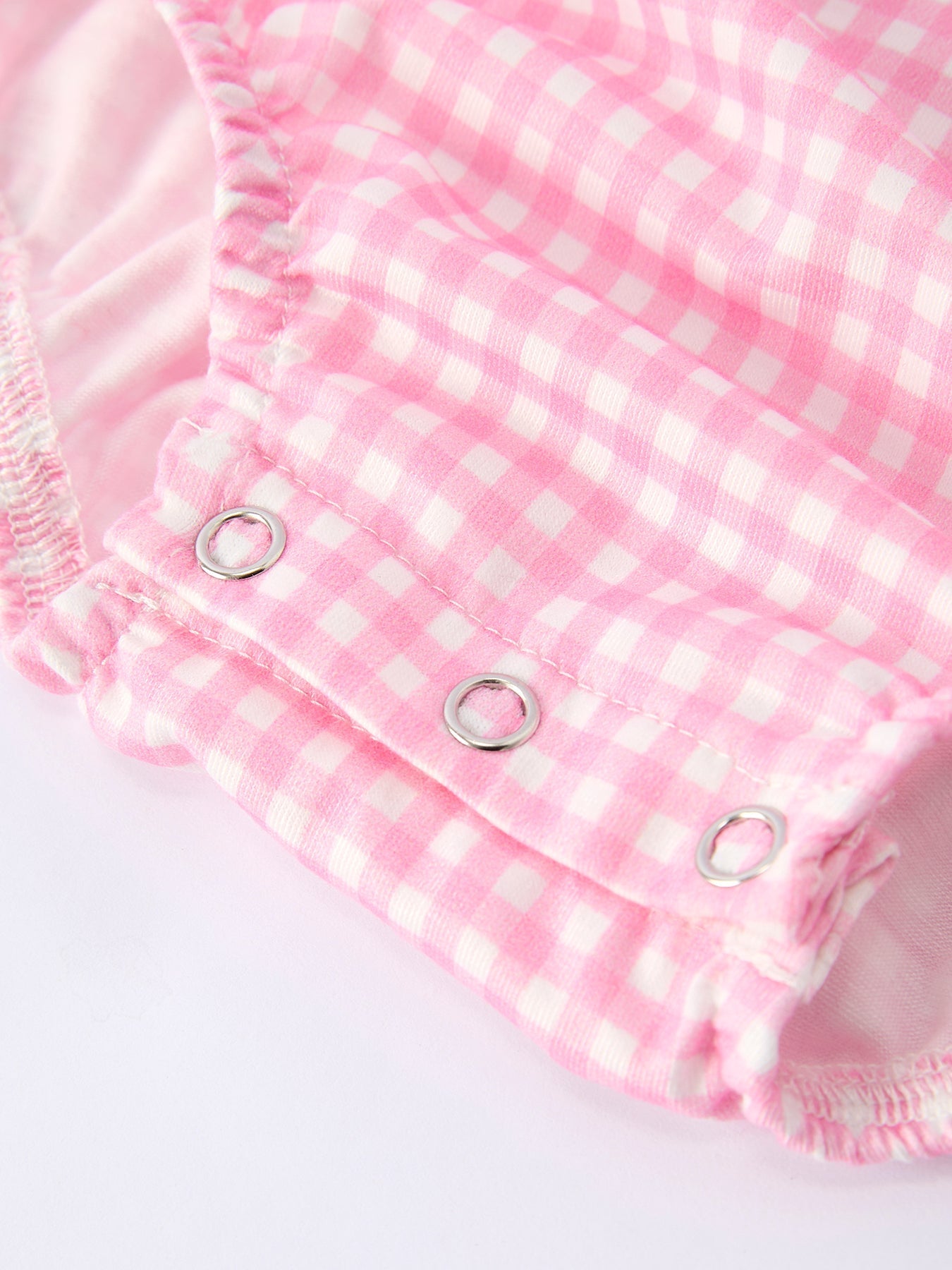 4th of July Plaid Girls Romper Bow Ruffle - Abbies Place