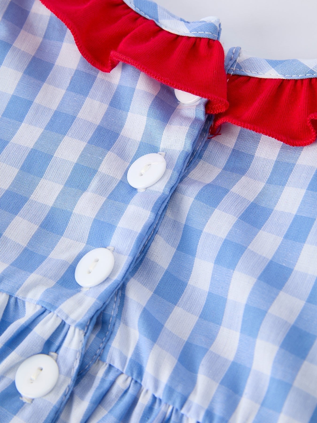 4th of july Plaid Smocking Girls Bloomer Set - Abbies Place
