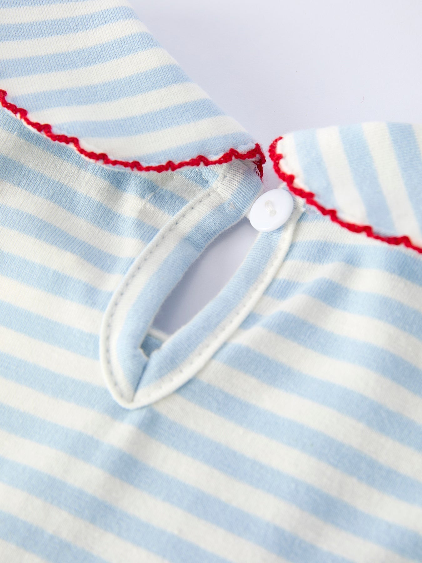 4th of July Stripe Girls Dress Bow Peter Pan Collar - Abbies Place