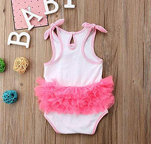 Newborn Baby Girls Flamingo Romper Adjustable Shoulder Strap Bodysuit Outfit Clothes (0-3 Months, A)