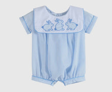 Load image into Gallery viewer, Blue Stripe Bunny Romper
