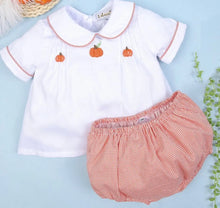 Load image into Gallery viewer, Pumpkin French Knot Diaper Set - Image #1
