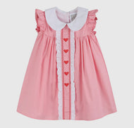 Preorder by 9/30-Pink and Red Heart Ruffle Dress-Ships by 12/28