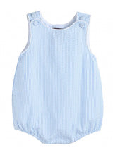 Load image into Gallery viewer, Light Blue Stripe Seersucker Romper
