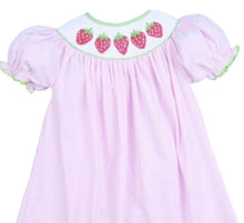 Load image into Gallery viewer, Strawberry Fields Hand Smocked Bishop Dress - Image #1
