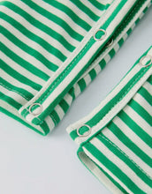 Load image into Gallery viewer, Christmas Tree Smocked Green Stripe Baby Boy Romper-Ships 10/10
