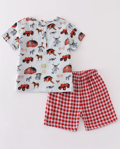 Premium Farm muslin boy shorts set