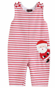 Red and White Santa Overalls - Image #1