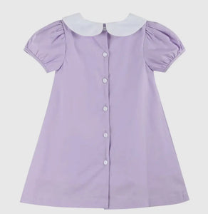 Preorder ETA 7/15-8/15-Purple Gingham Crayon Back To School Collared Dress - Image #2