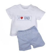 I Love Dad Hand Smocked Boy Set - Image #1