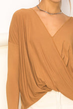 Load image into Gallery viewer, Enticing Endeavors Long Sleeve Surplice Top
