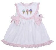 Ice Cream French Knot Embroidery Girl Dress-size chart attached with pictures - Image #1