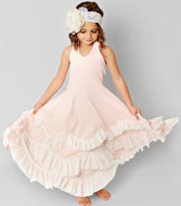 Light Pink Frock Ruffles Dress - Image #1