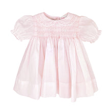 Load image into Gallery viewer, Petit Ami Baby Girls&#39; Fully Smocked Dress with Lace Trim, Preemie-9 months, Pink
