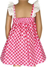 Load image into Gallery viewer, Gingham Eyelet Ruffle Summer Party Dress - Image #2
