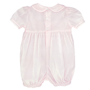 Petit Ami Baby Girls’ French Bubble with Diamond Smocking, 3 Months-9 months, Pink