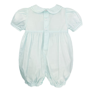 Petit Ami Baby Girls’ French Bubble with Diamond Smocking, 3 months-9 Months, Mint